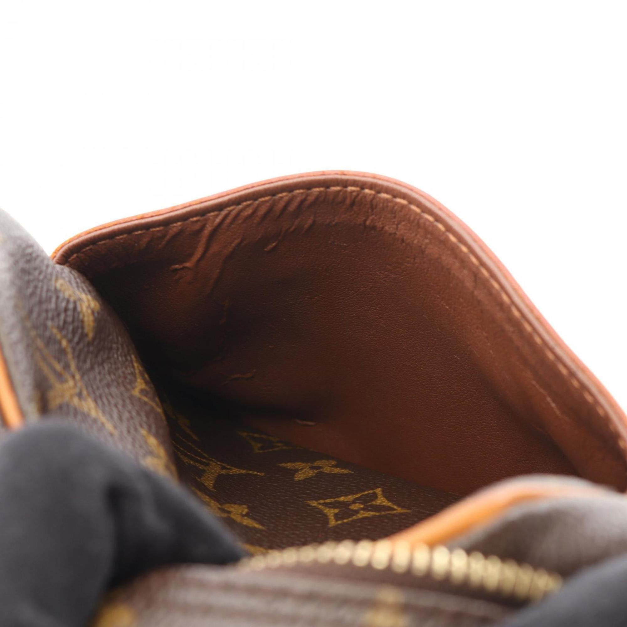 Louis Vuitton Brown Coated Canvas Leather Shoulder Bag