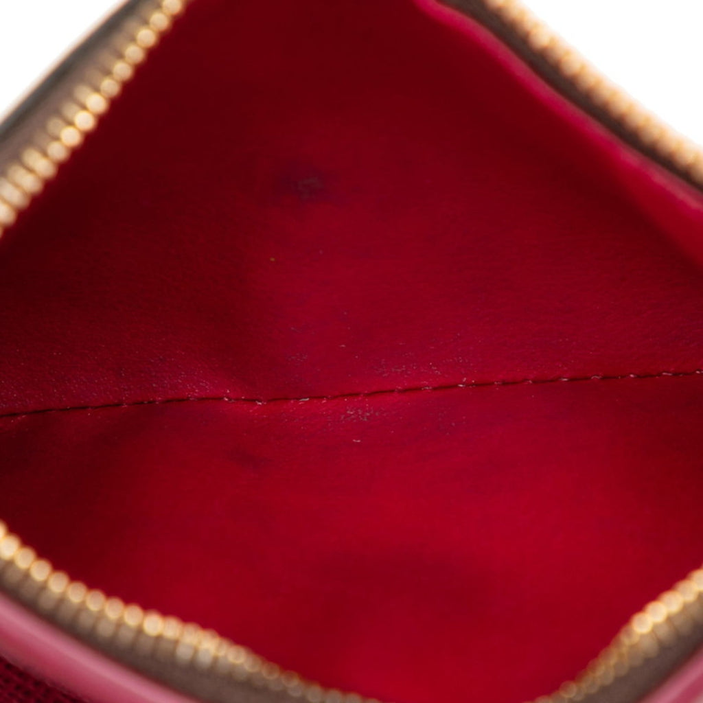 Louis Vuitton Brown Fuchsia Pvc Leather Wallet (Tri-Fold)