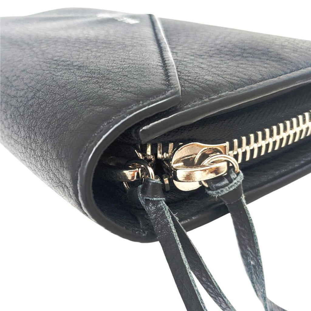 Balenciaga Black Leather Long Wallet (Bi-Fold)