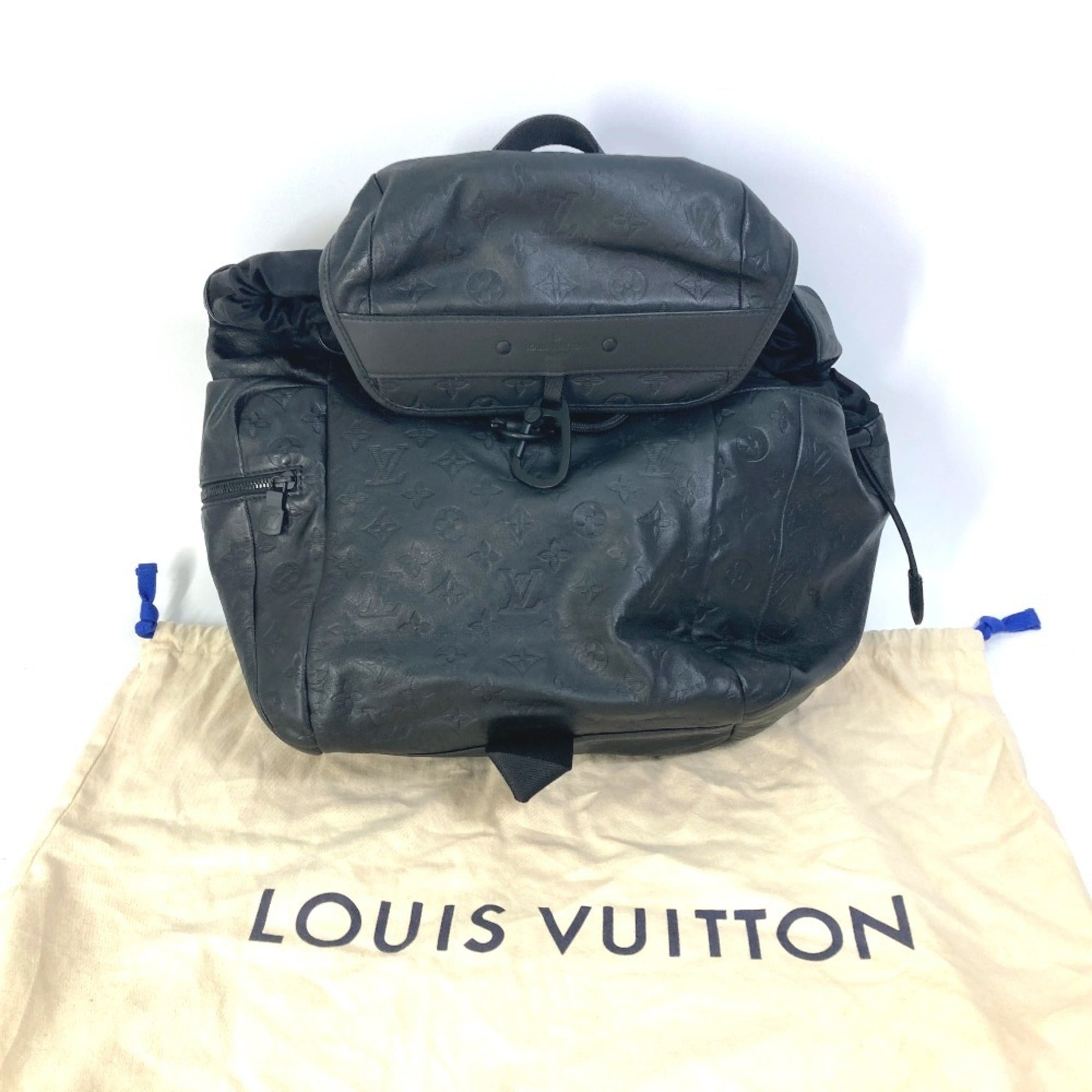 Louis Vuitton Black Leather Backpack