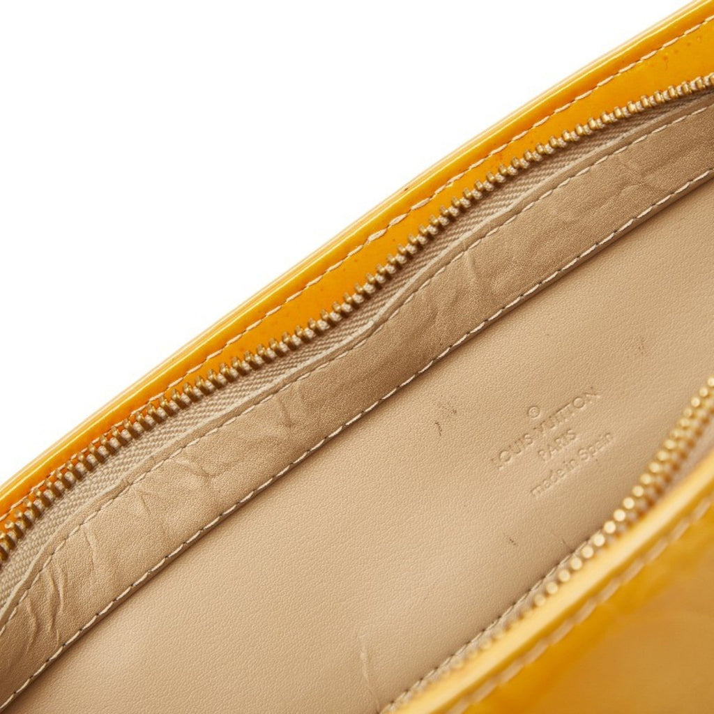 Louis Vuitton Lime Yellow Patent Leather Handbag Tote Bag