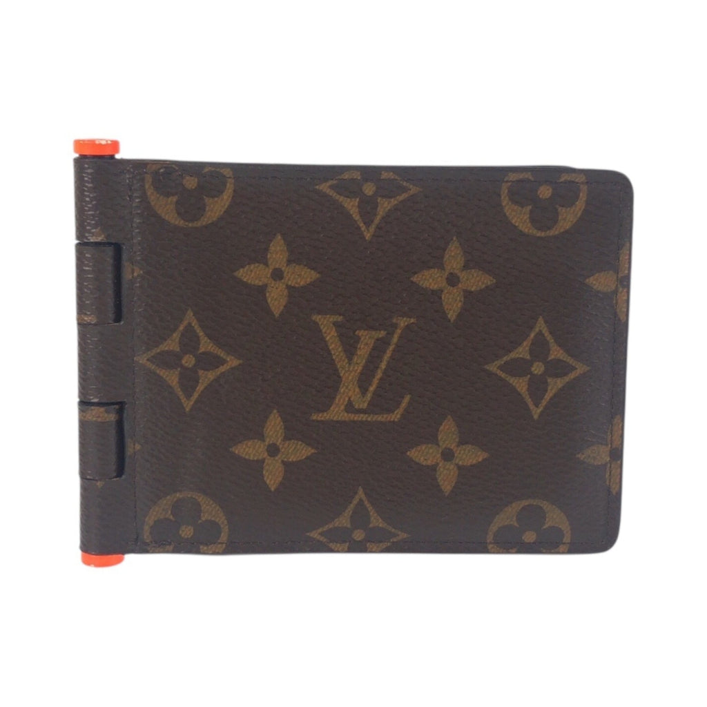 Louis Vuitton Brown Monogram Orange Pvc Leather Bill Wallet