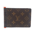 Louis Vuitton Brown Monogram Orange Pvc Leather Bill Wallet