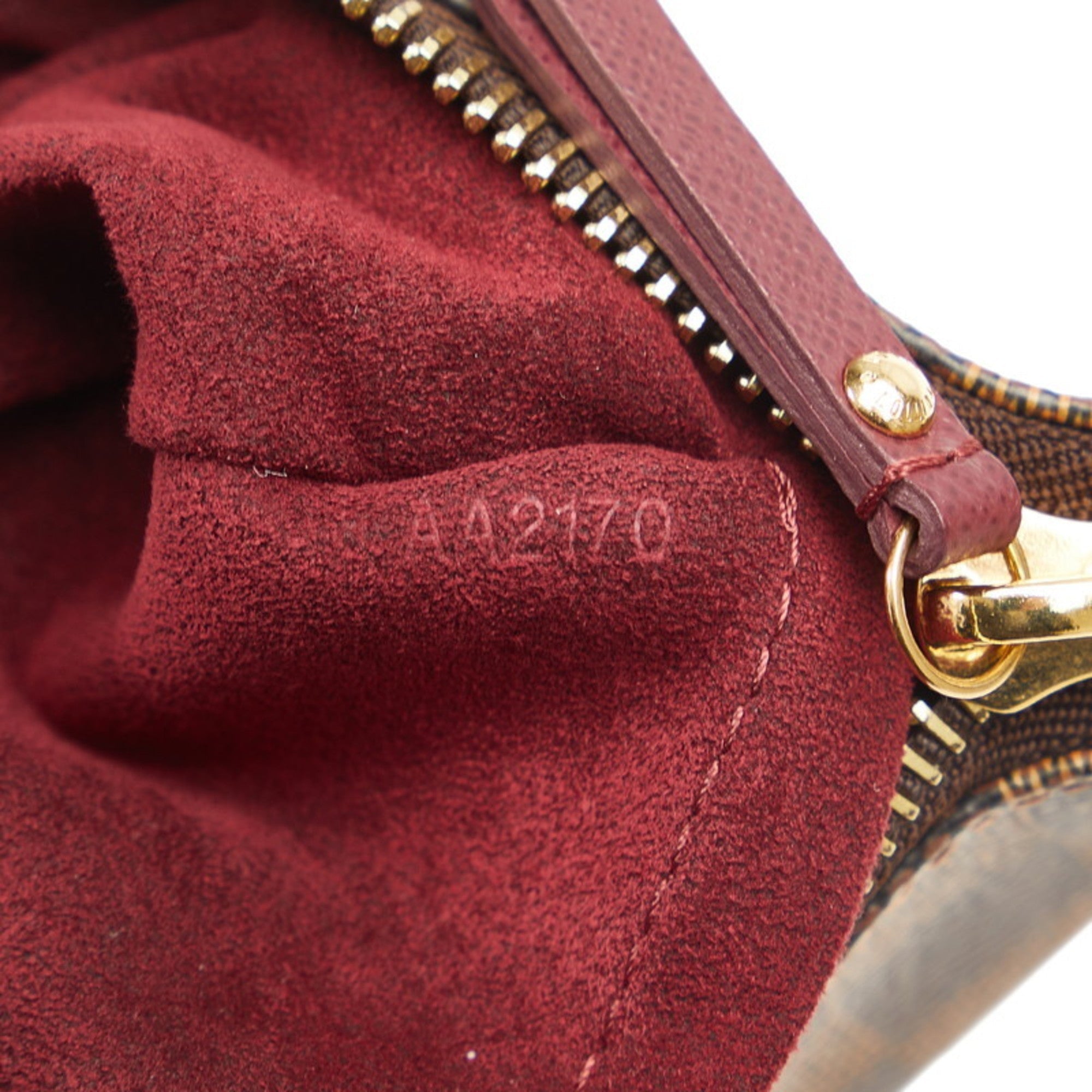 Louis Vuitton Brown Pvc Leather Pochette Pouch