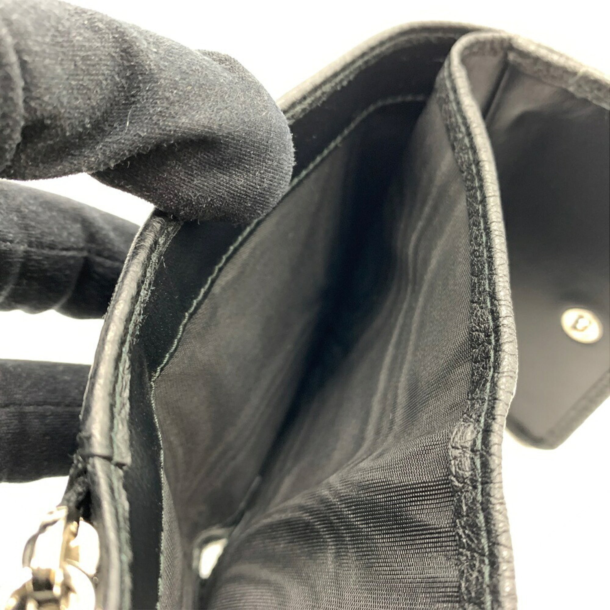 Prada Black Leather Wallet (Tri-Fold)