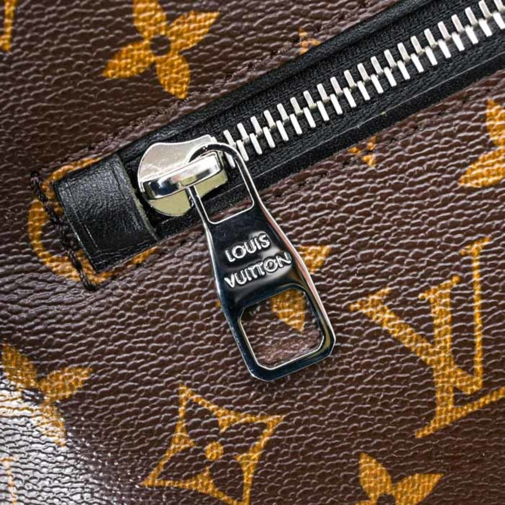 Louis Vuitton Black Brown Monogram Monogram Leather Backpack
