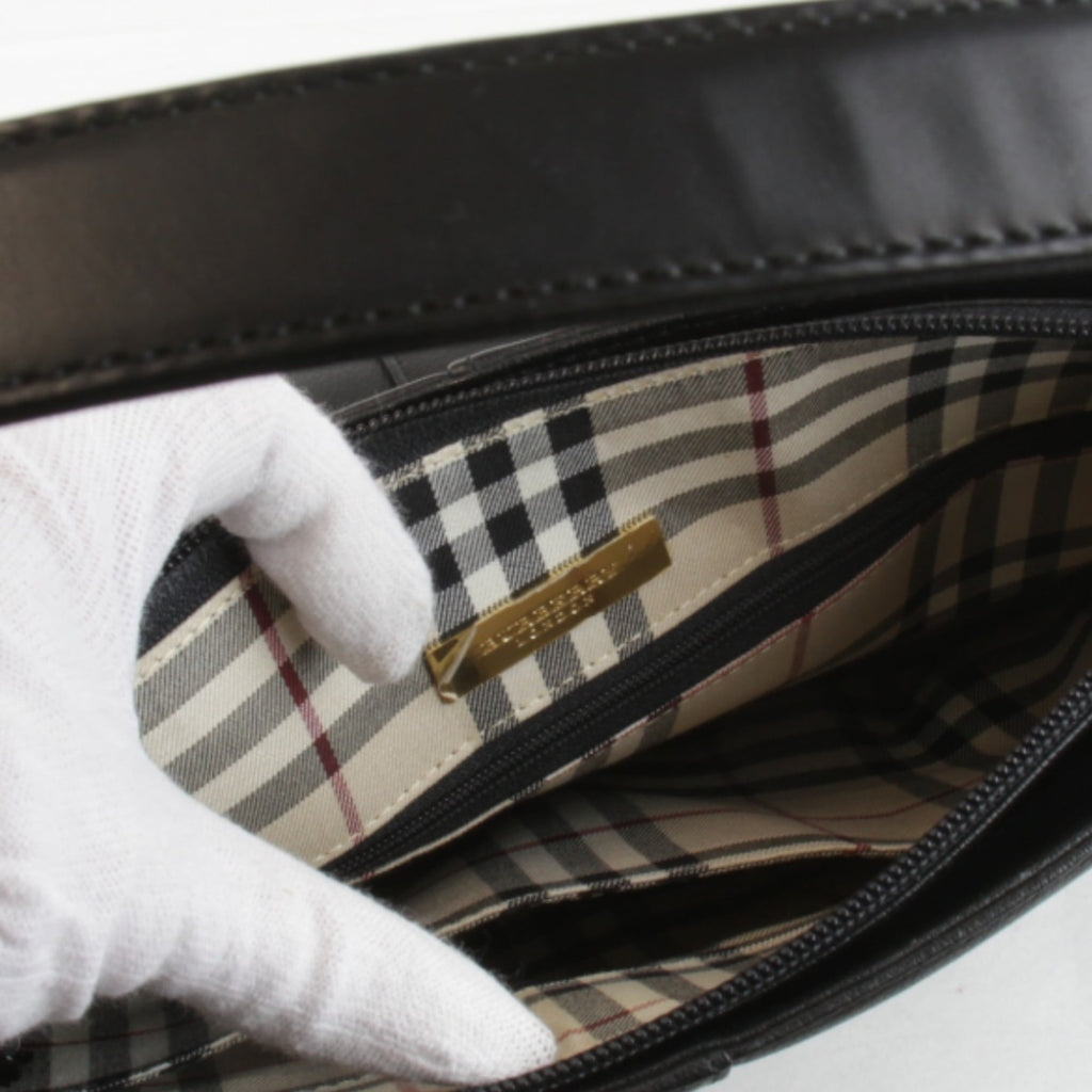 Burberry Black Leather Shoulder Bag