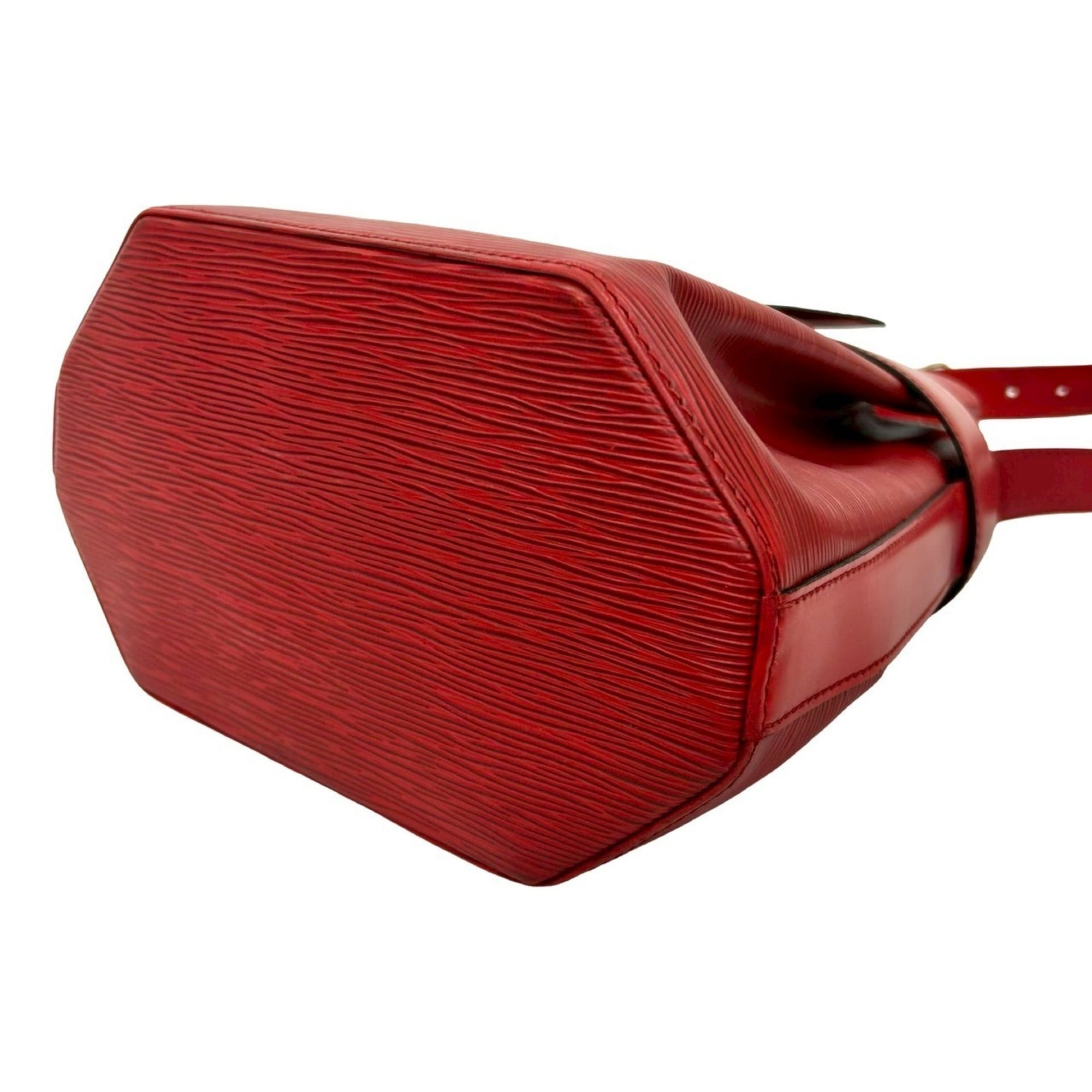 Louis Vuitton Red Color Epi Leather Shoulder Bag Tote Bag