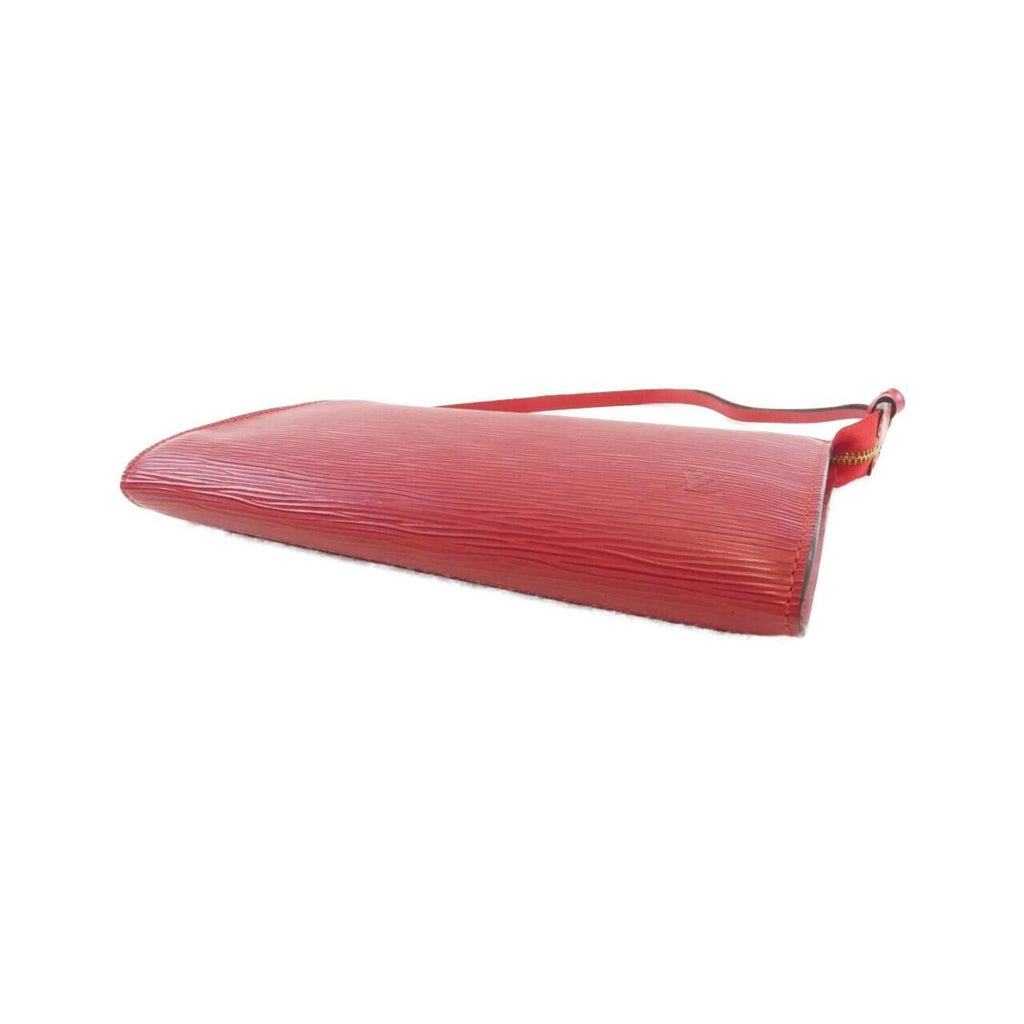 Louis Vuitton Red Color Leather Pochette Pouch