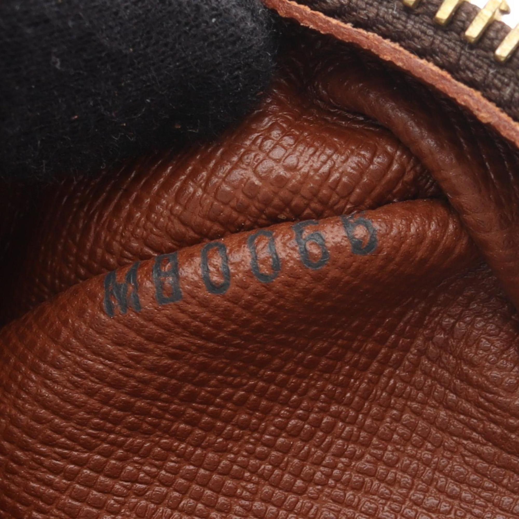Louis Vuitton Brown Coated Canvas Leather Handbag Shoulder Bag