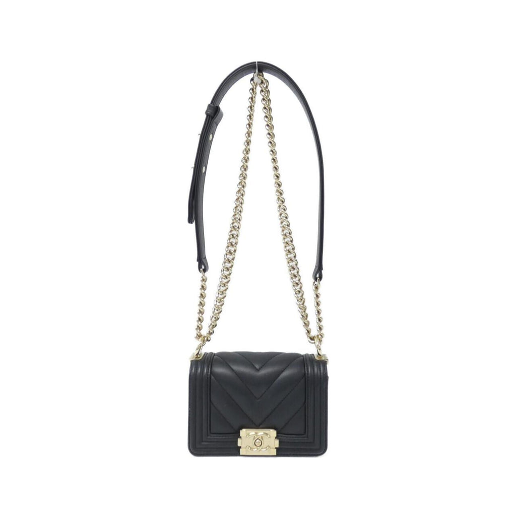 Chanel Boy Chanel Black Leather Shoulder Bag