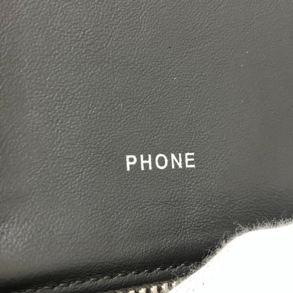 Fendi Gray Leather Long Wallet (Bi-Fold)