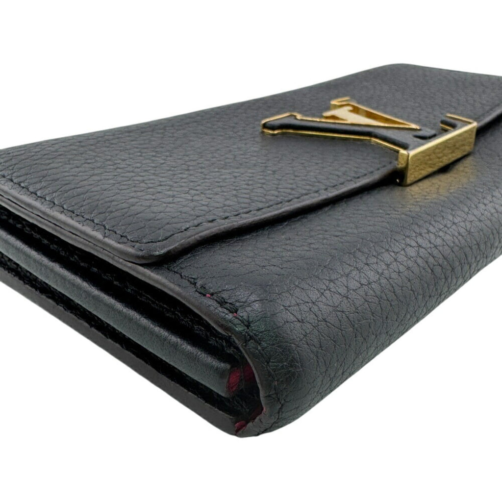 Louis Vuitton Taurillon Black Leather Long Wallet