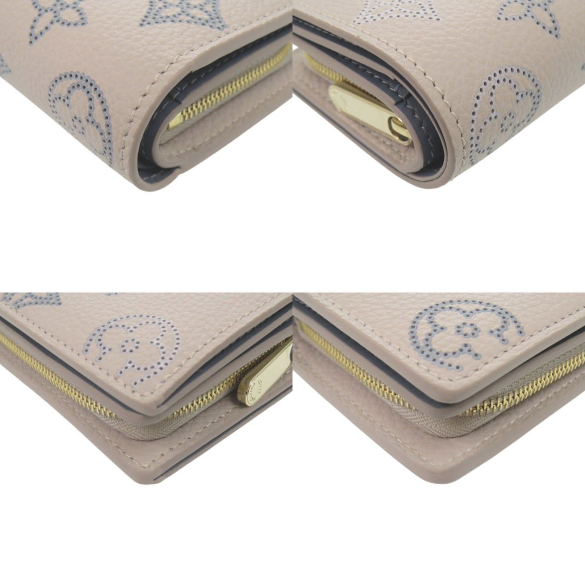 Louis Vuitton Blue Pink Mahina Leather Wallet