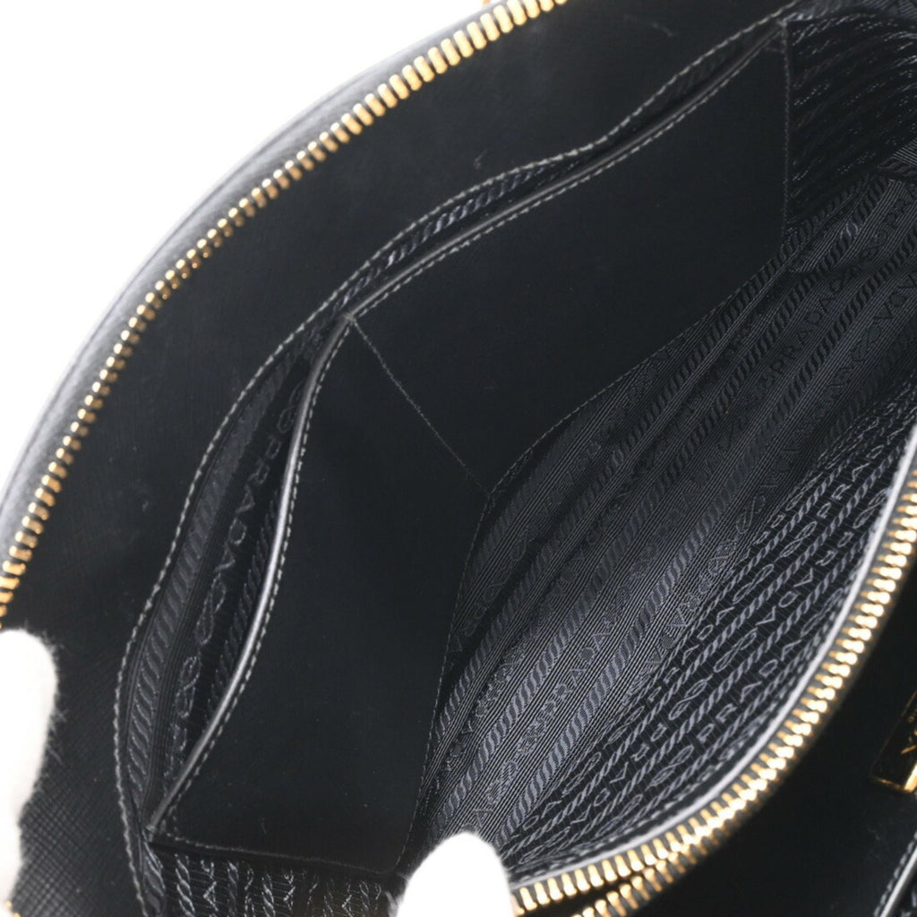 Prada Black Saffiano Triangle Handbag
