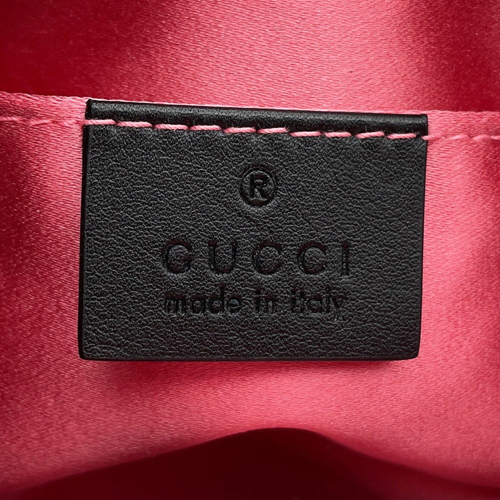 Gucci Black Pink Leather Fanny Pack Handbag Pouch (Pre-Owned)