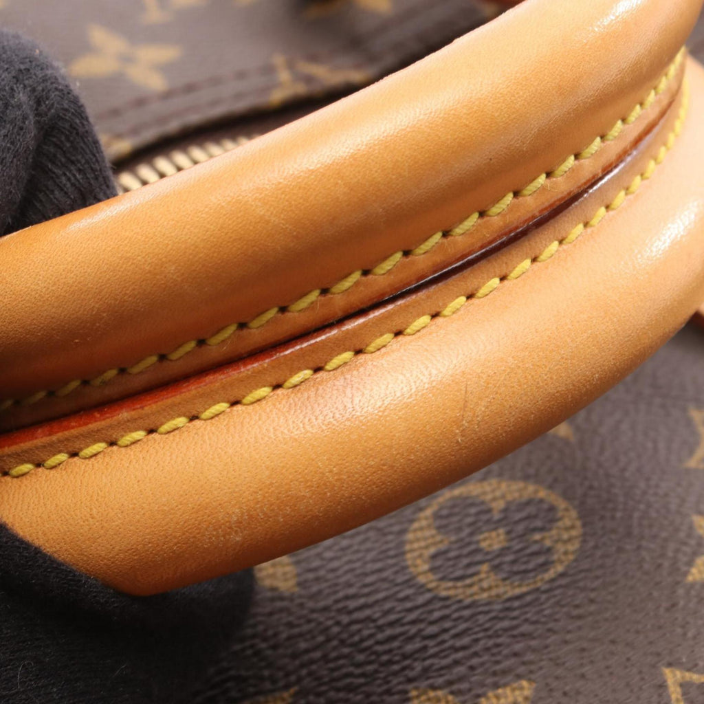 Louis Vuitton Brown Coated Canvas Leather Boston Bag