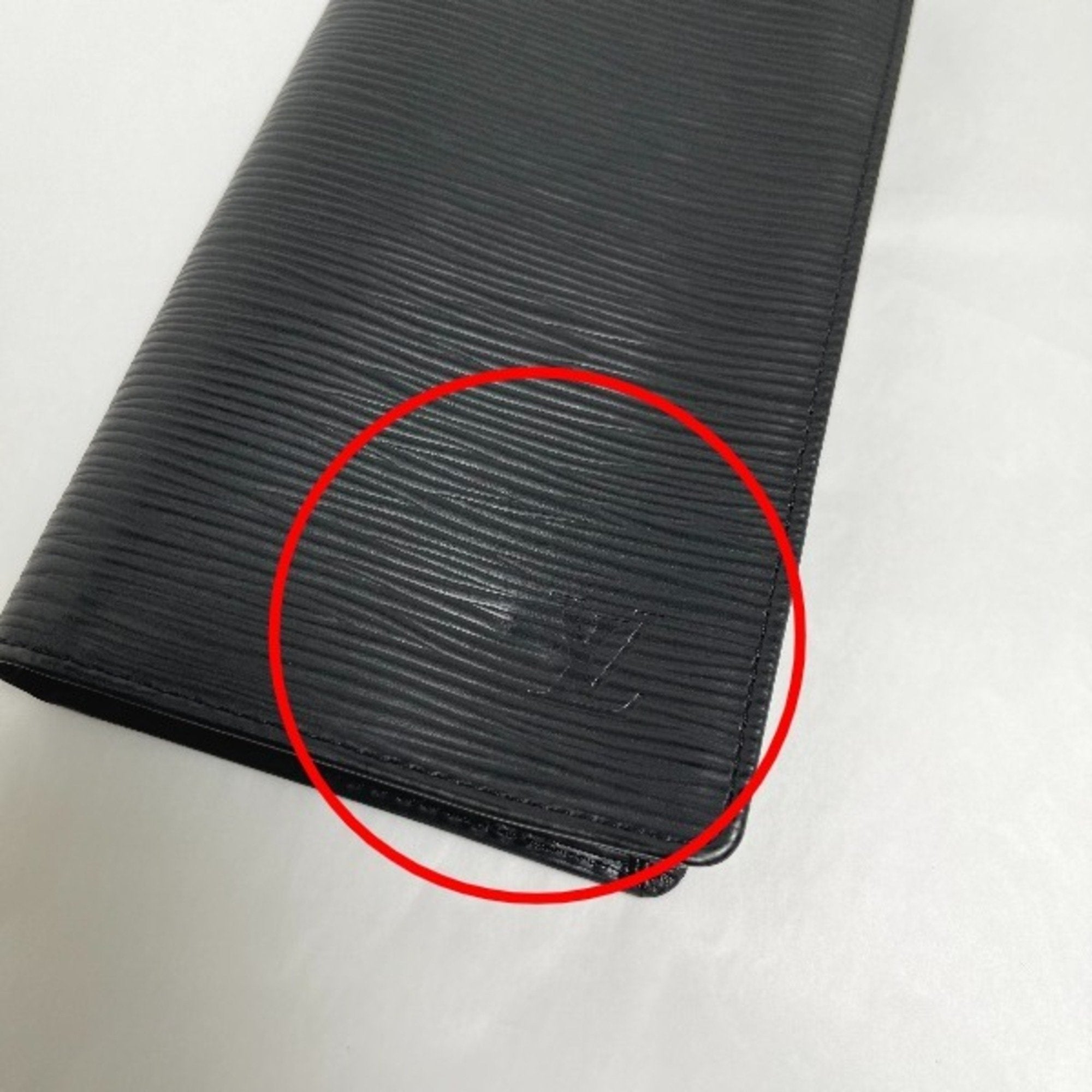 Louis Vuitton Epi Noir Epi Leather Long Wallet
