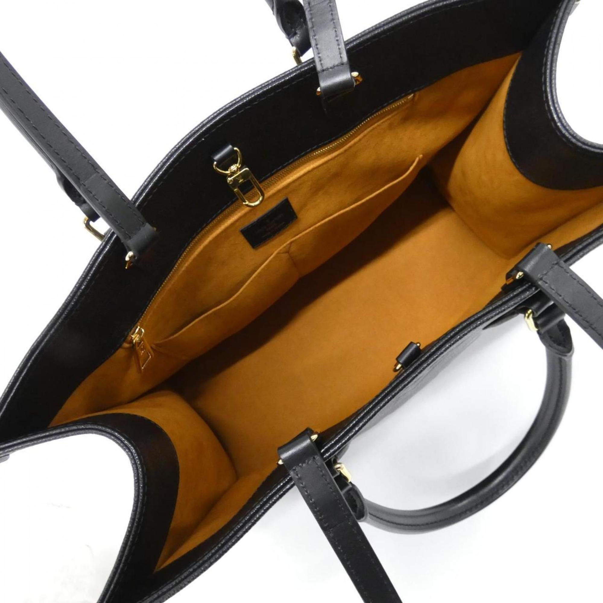 Louis Vuitton Black Leather Handbag