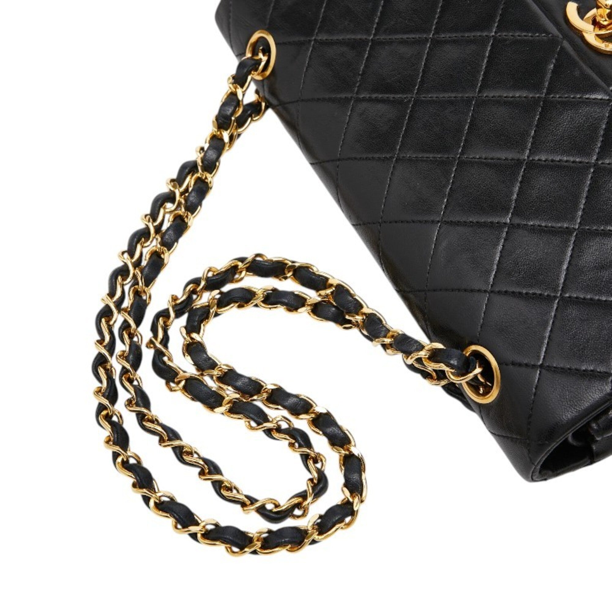 Chanel Black Leather Shoulder Bag