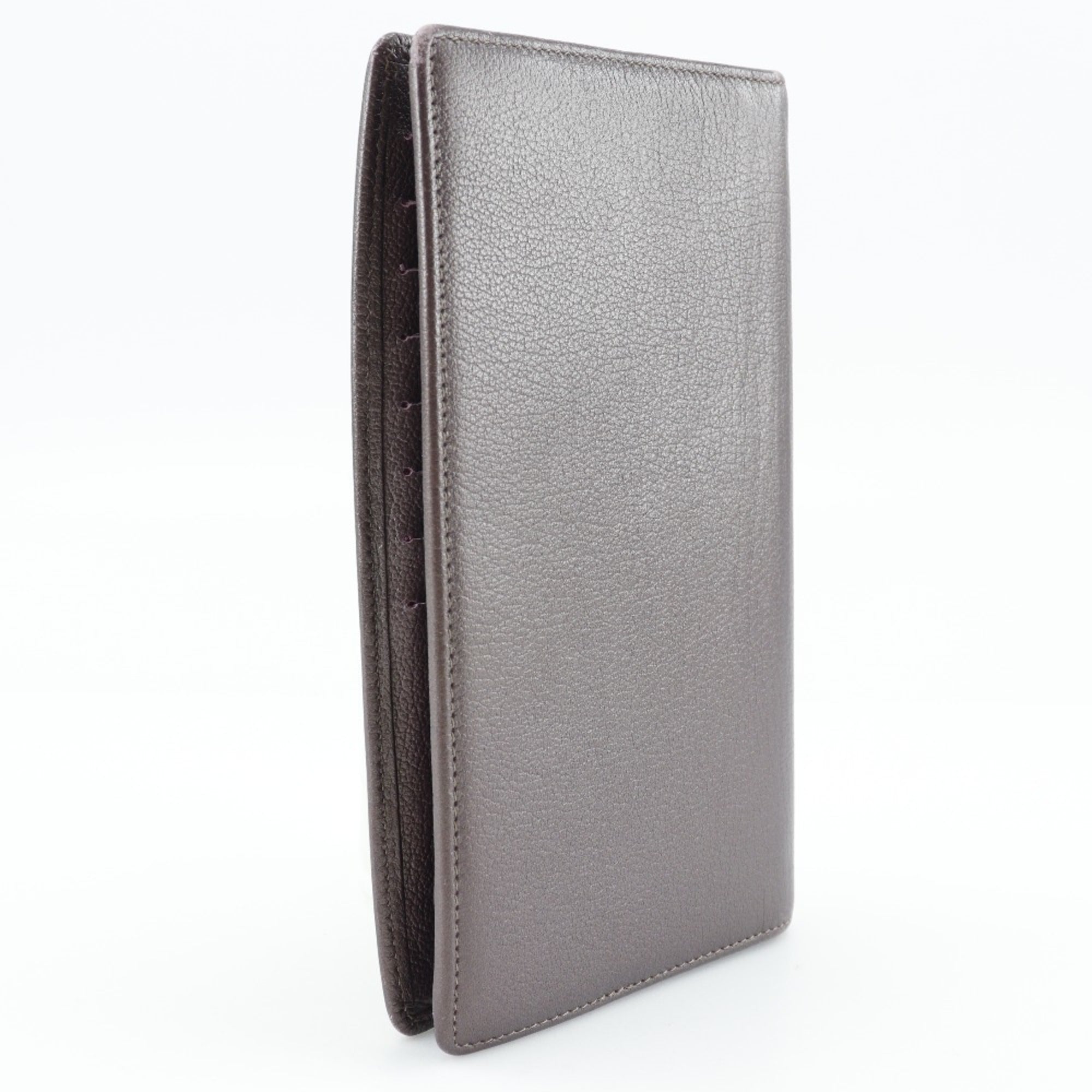 Chanel Metallic Purple Leather Long Wallet (Bi-Fold)