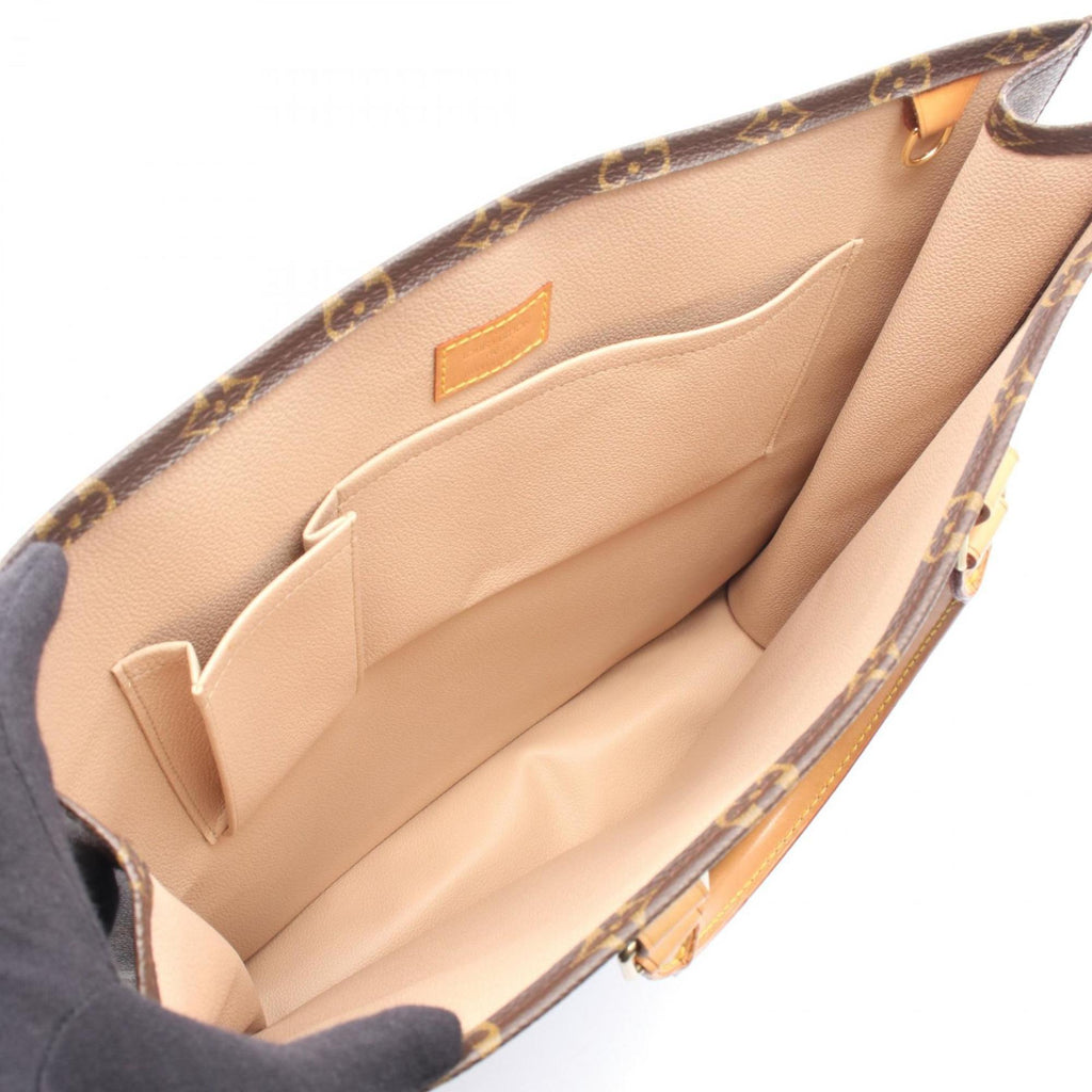 Louis Vuitton Brown Coated Canvas Leather Tote Bag