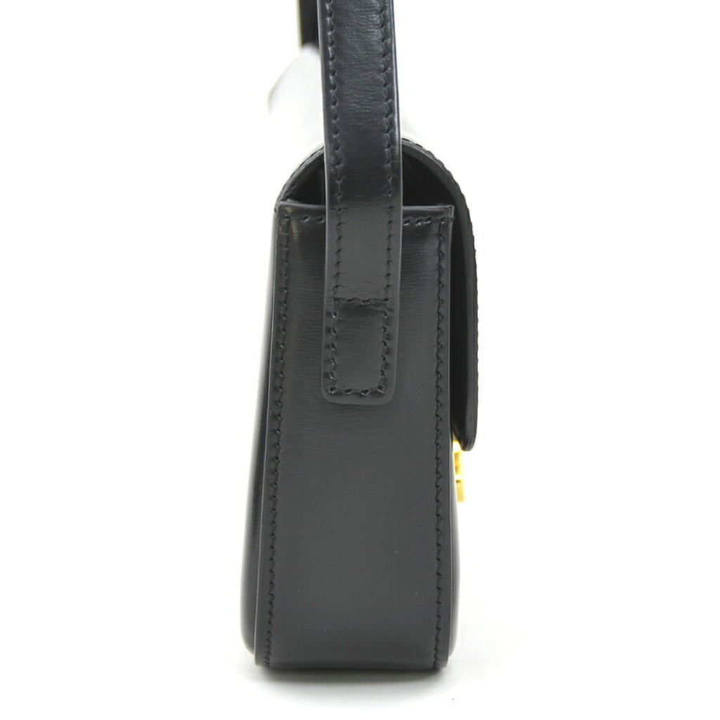 Celine Black Leather Shoulder Bag