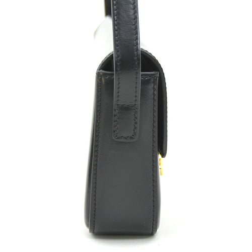 Celine Black Leather Shoulder Bag