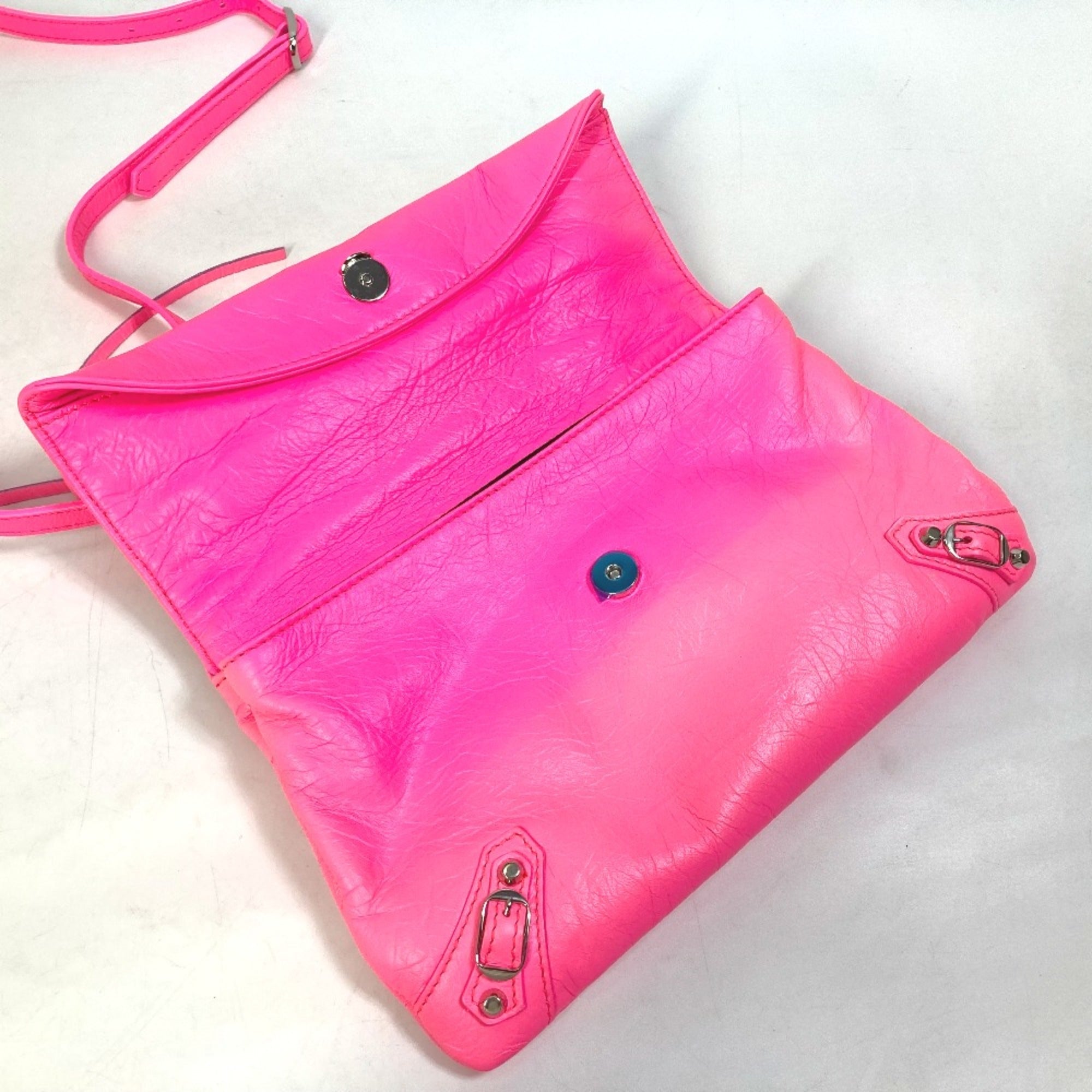Balenciaga Pink Leather Clutch