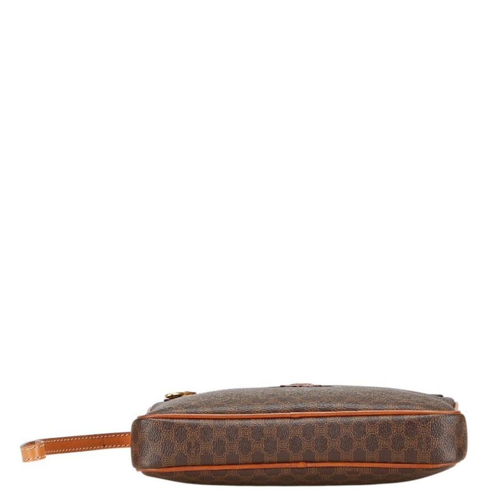Celine Black Brown Pvc Leather Clutch Bag