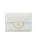 Chanel Gray Leather Wallet (Tri-Fold)