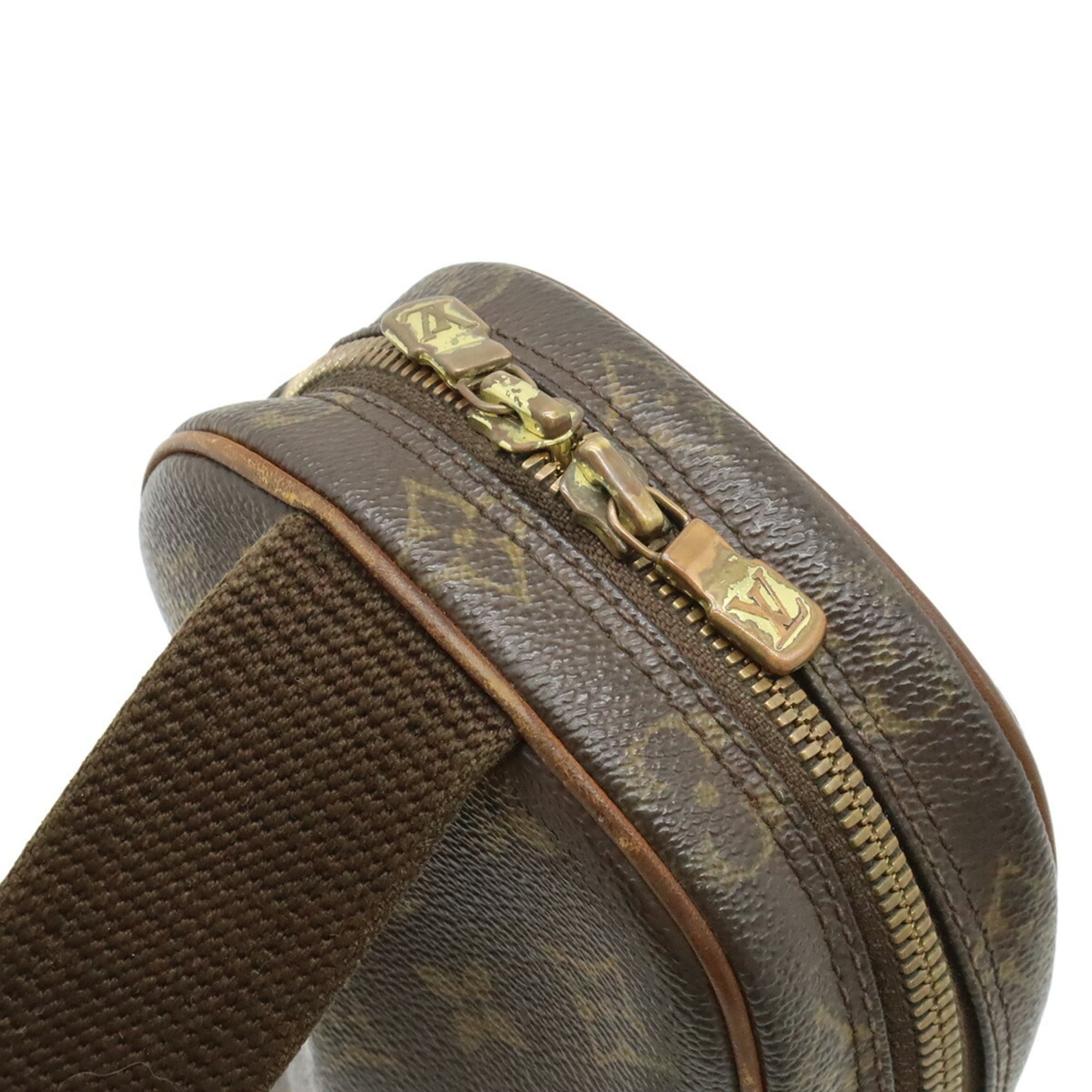 Louis Vuitton Brown Canvas Pochette Shoulder Bag Sling Bag