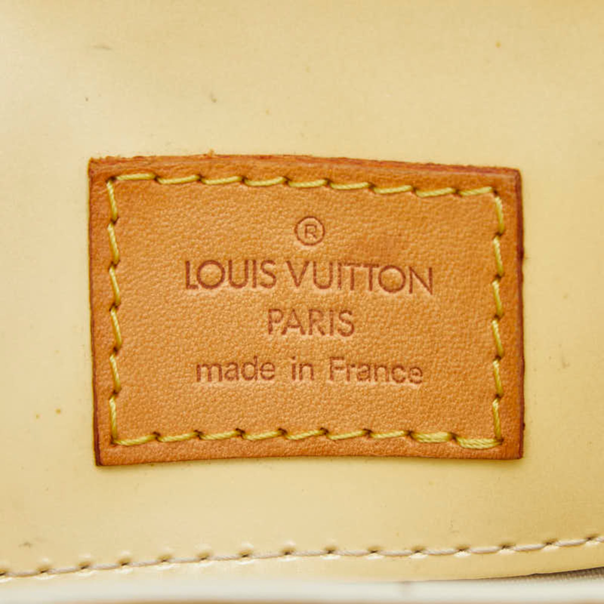 Louis Vuitton Beige Patent Leather Handbag