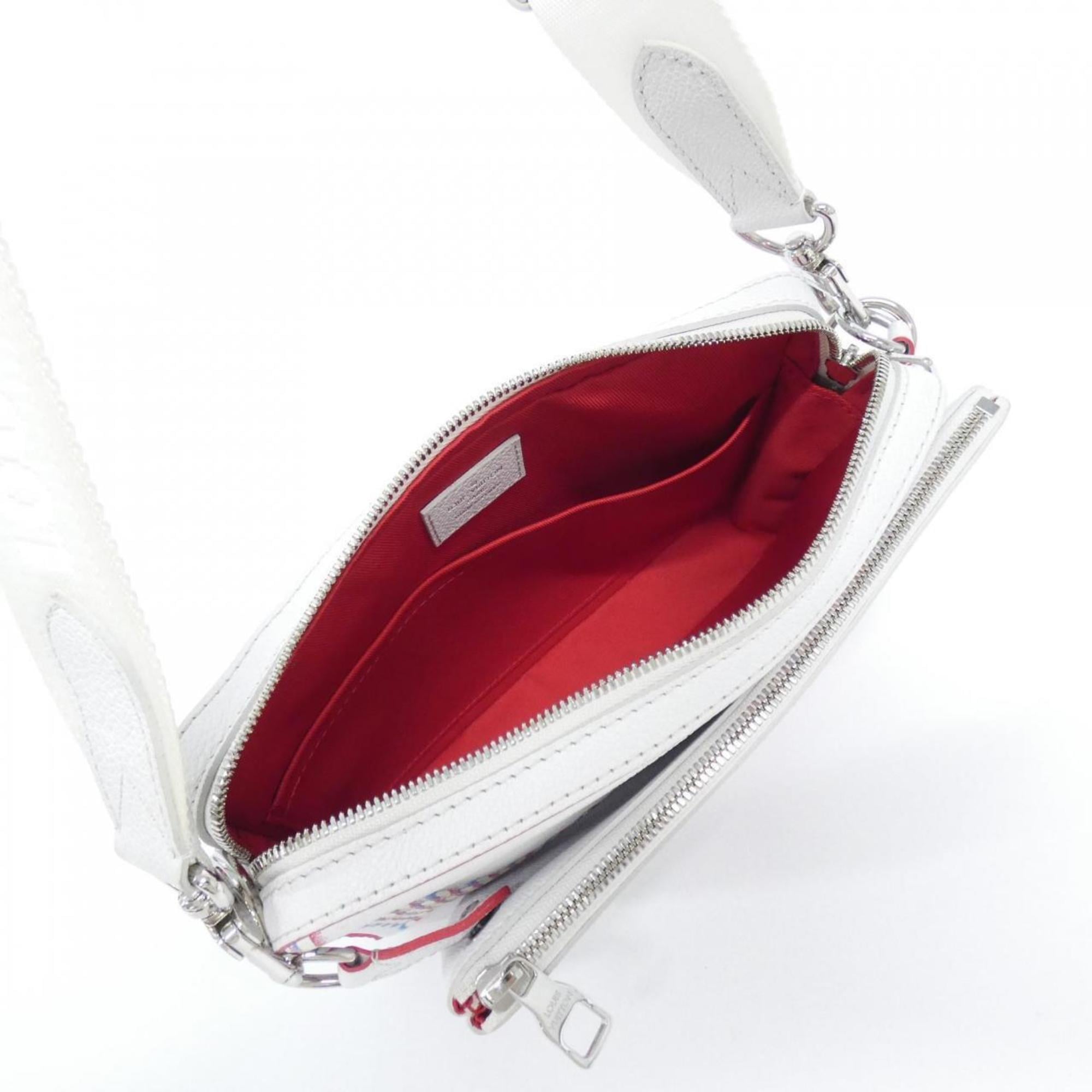 Louis Vuitton Damier Blanc Leather Shoulder Bag
