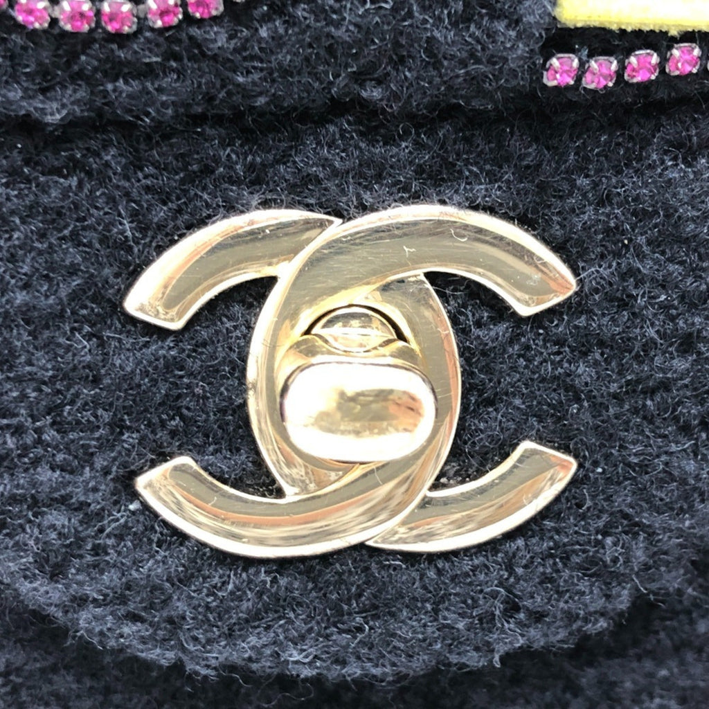 Chanel Black Canvas Shoulder Bag