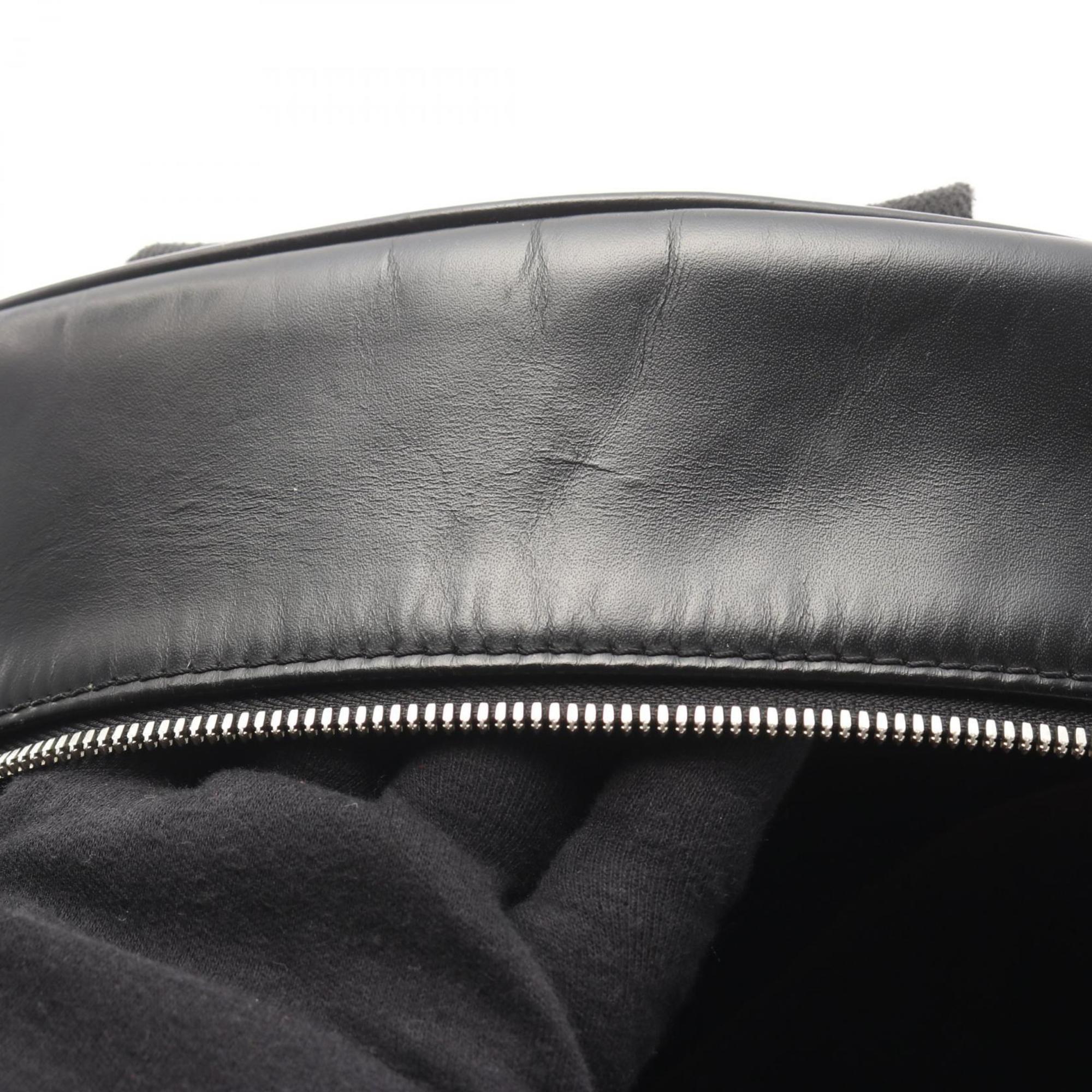 Louis Vuitton Black Brown Coated Canvas Leather Backpack