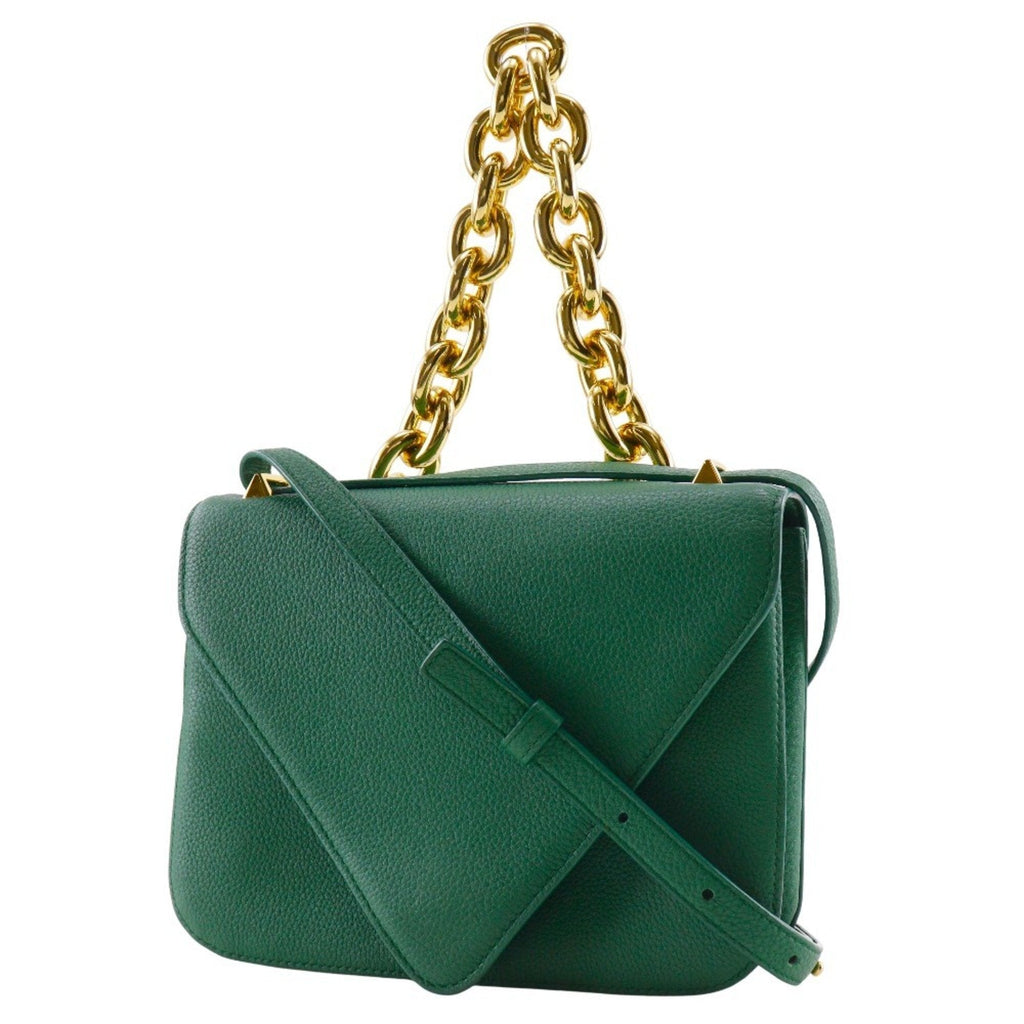 Bottega Veneta Green Leather Shoulder Bag