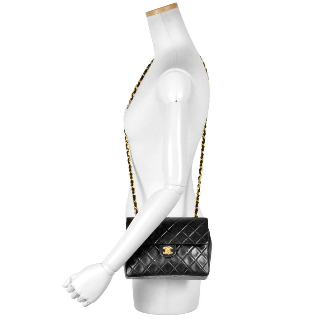 Chanel Black Leather Shoulder Bag