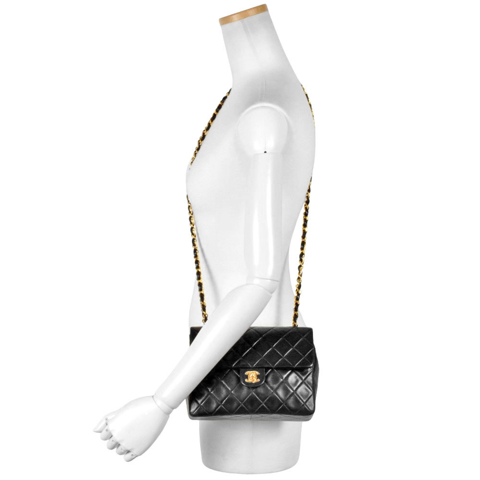 Chanel Black Leather Shoulder Bag