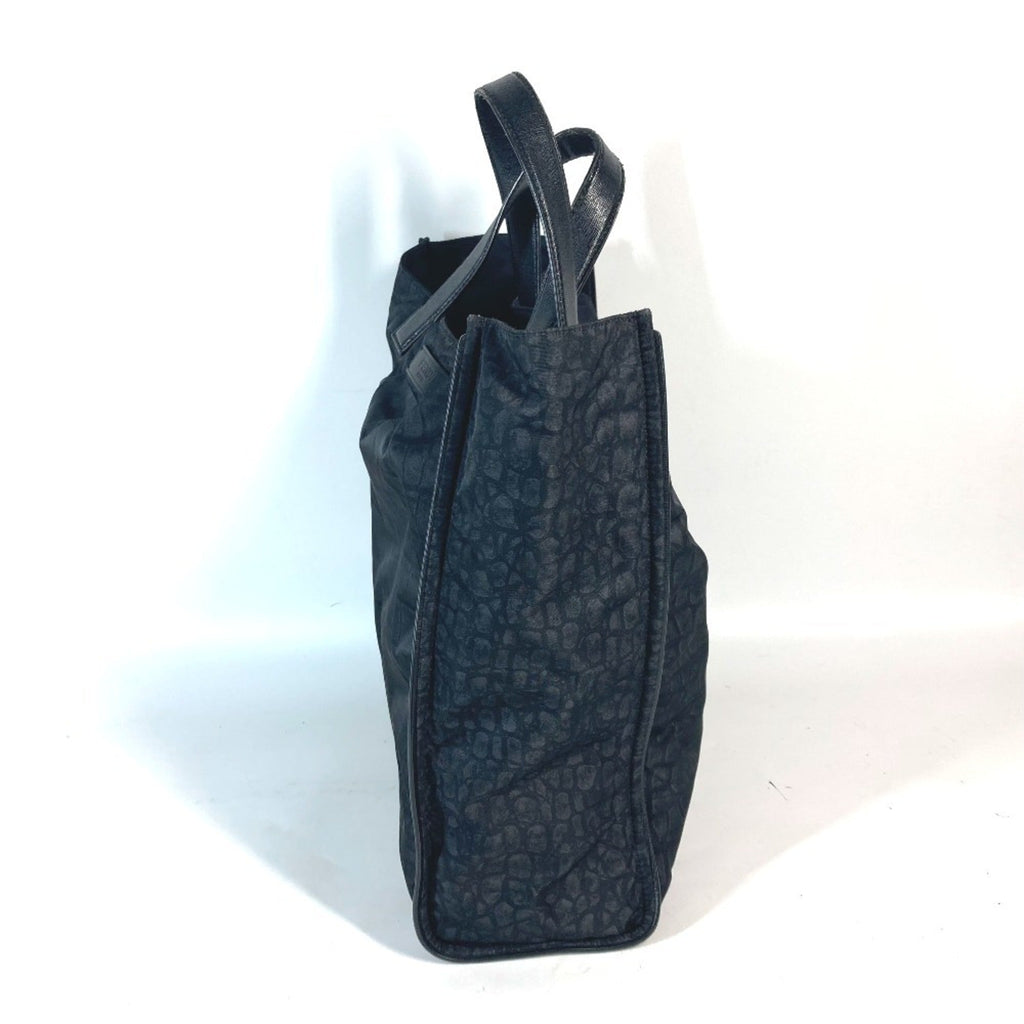 Fendi Black Nylon Leather Shoulder Bag Tote Bag