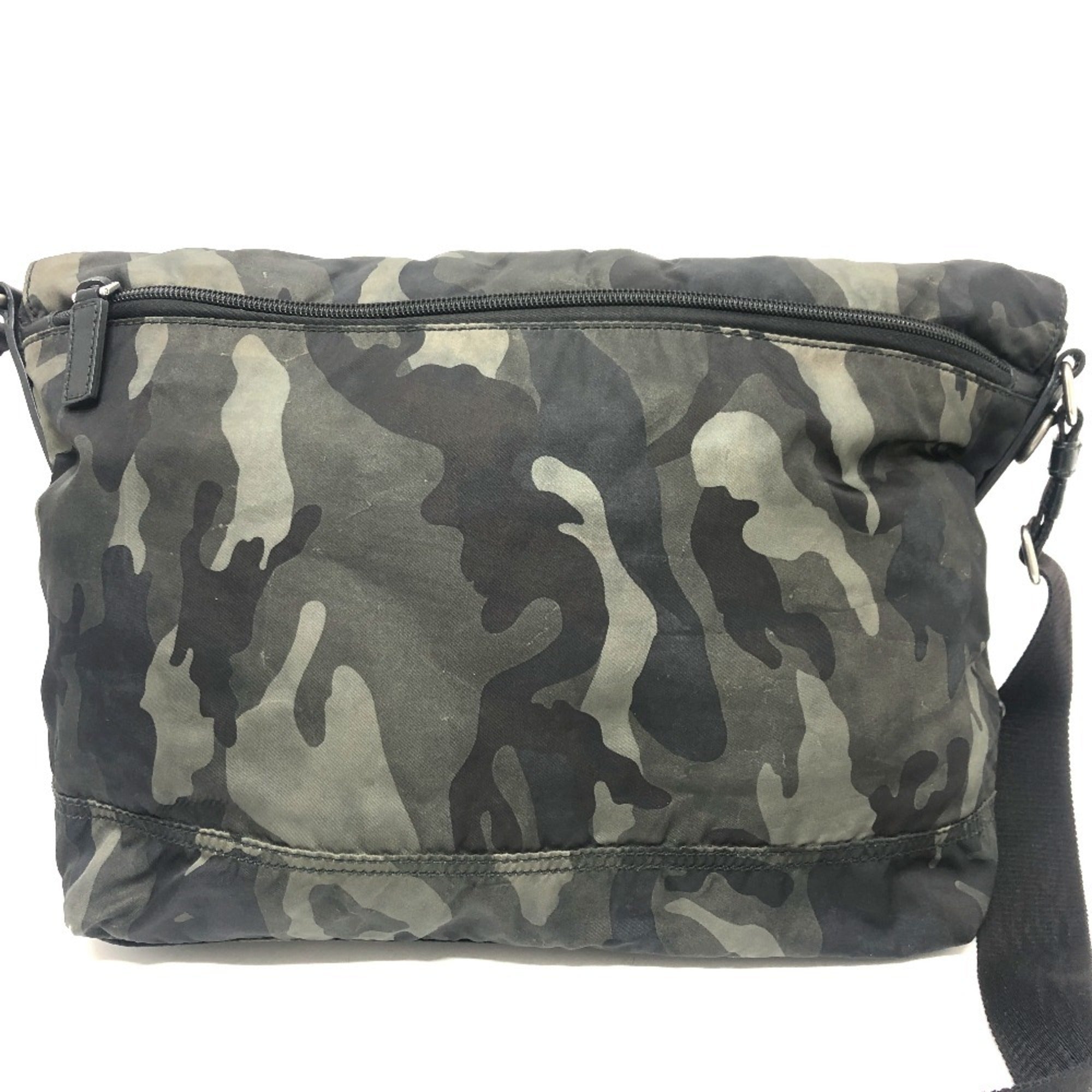 Prada Green Nylon Shoulder Bag