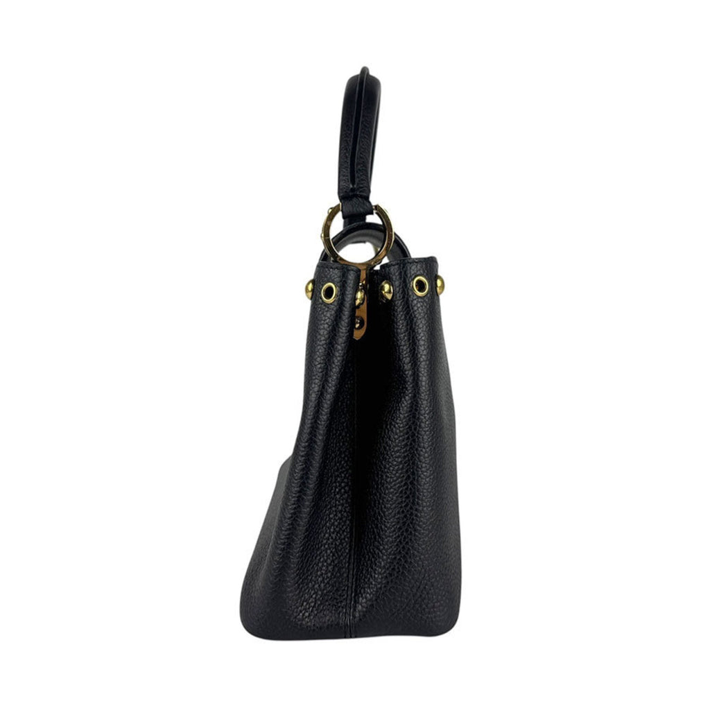 Louis Vuitton Black Leather Handbag Shoulder Bag