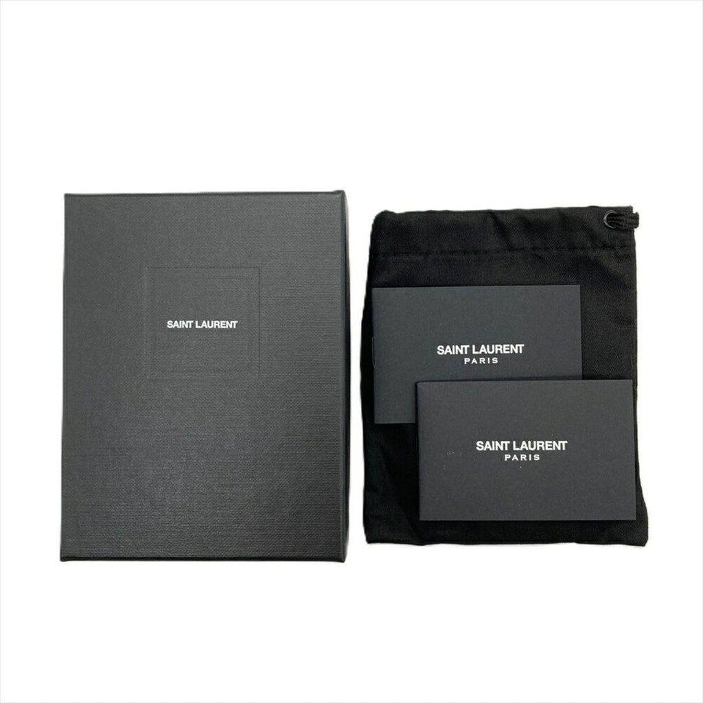 Saint Laurent Khaki Leather Wallet (Tri-Fold) (Pre-Owned)
