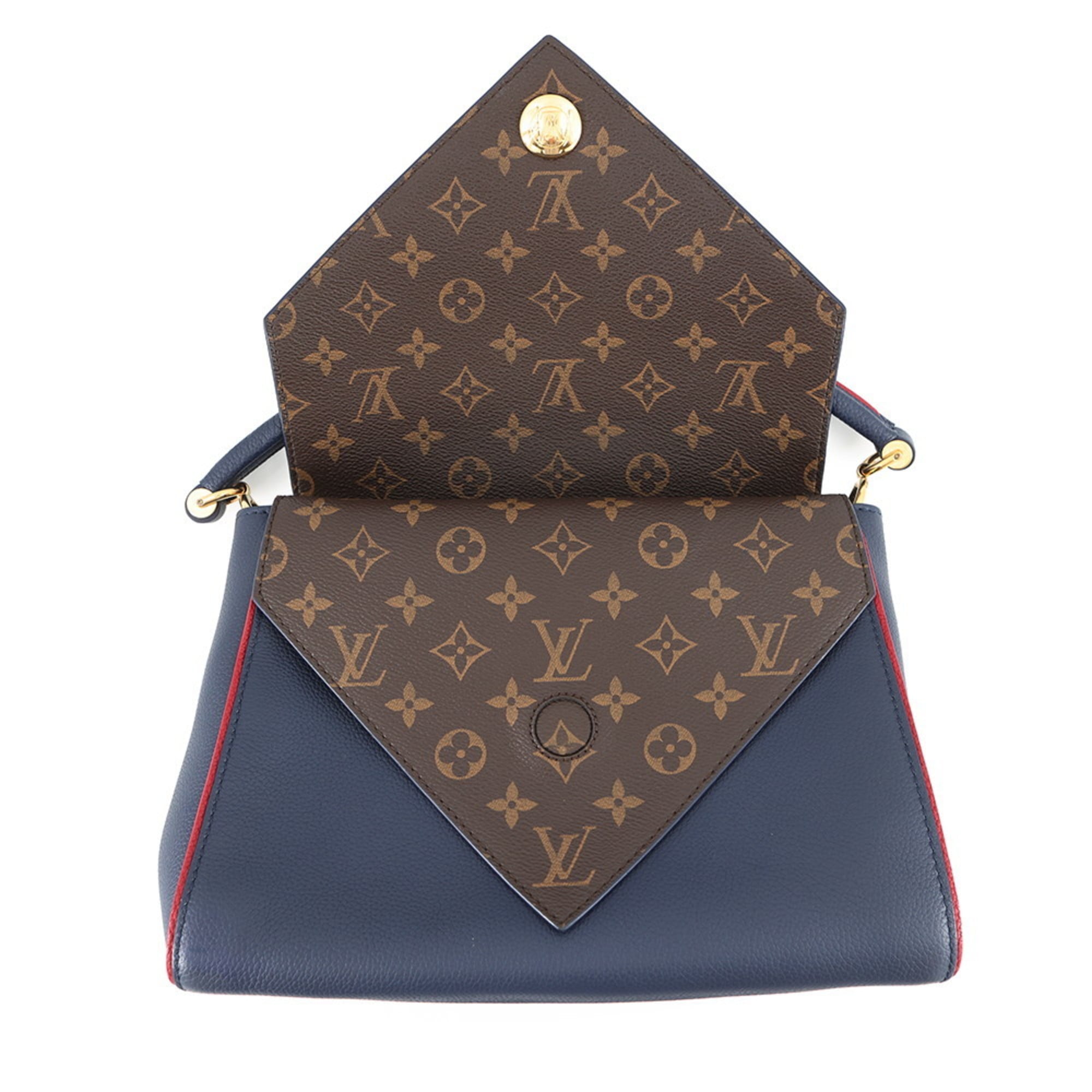 Louis Vuitton Monogram Navy Blue Leather Handbag