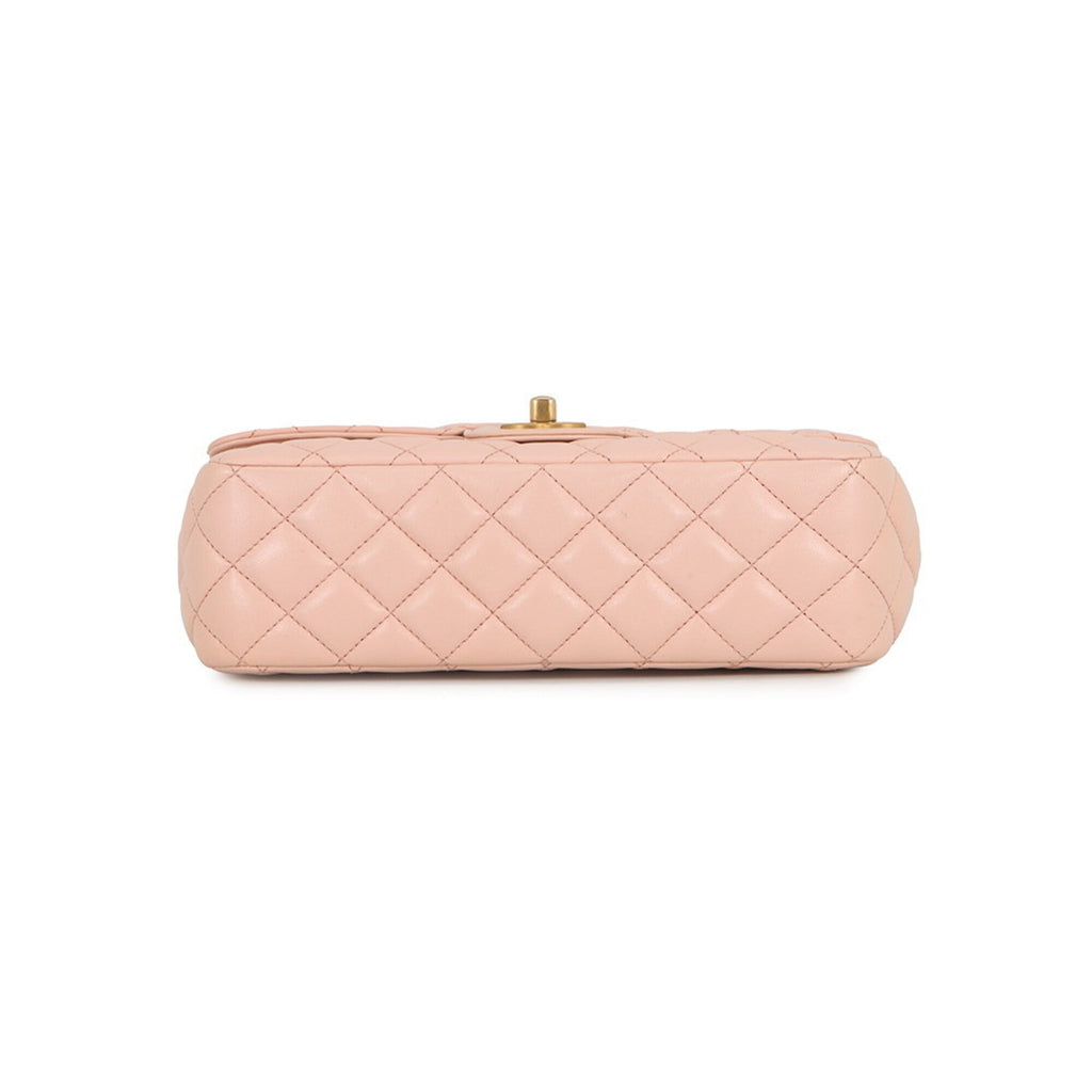 Chanel Light Pink Leather Handbag Shoulder Bag