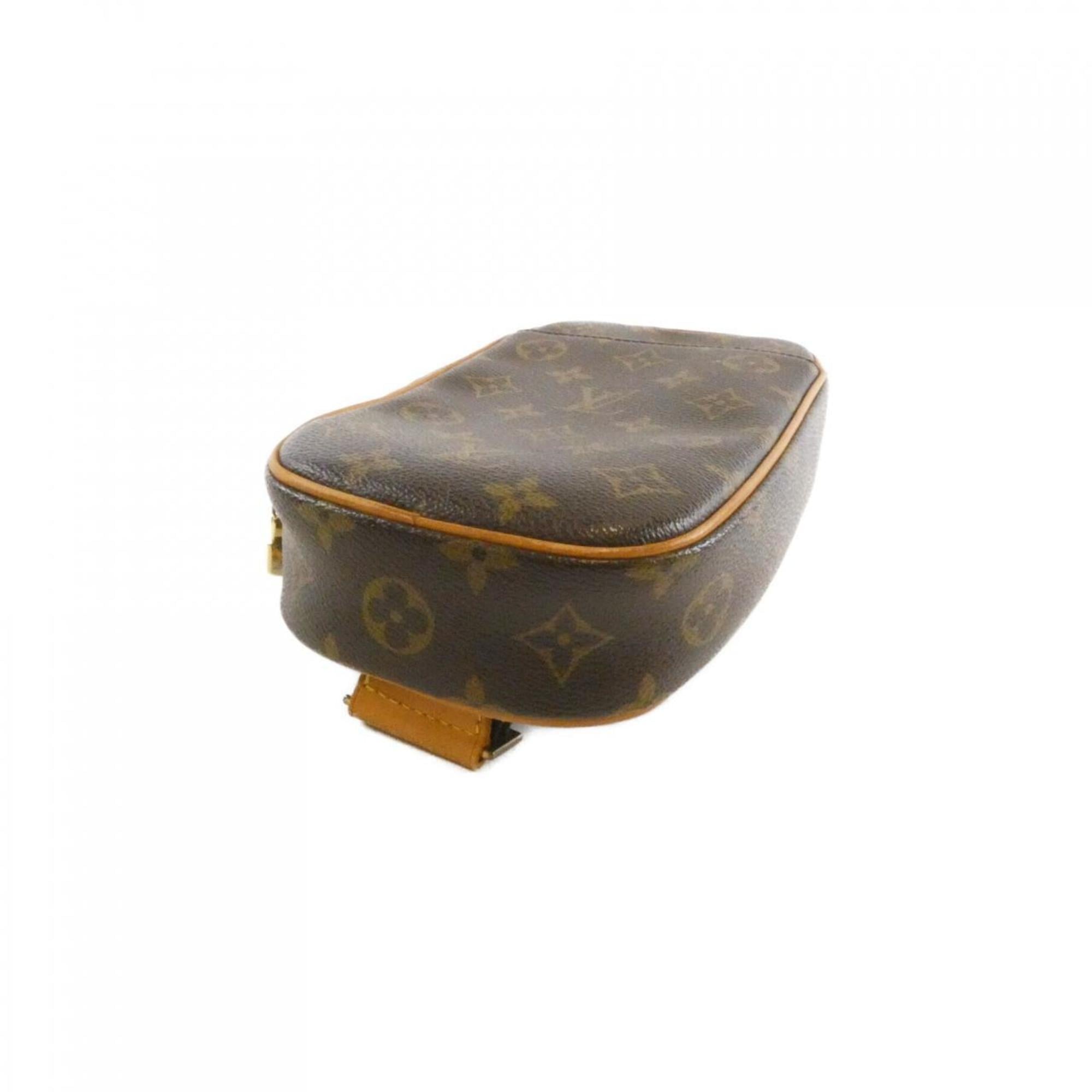 Louis Vuitton Marron Coated Canvas Pochette Shoulder Bag