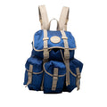 Gucci Beige Blue Nylon Backpack (Pre-Owned)