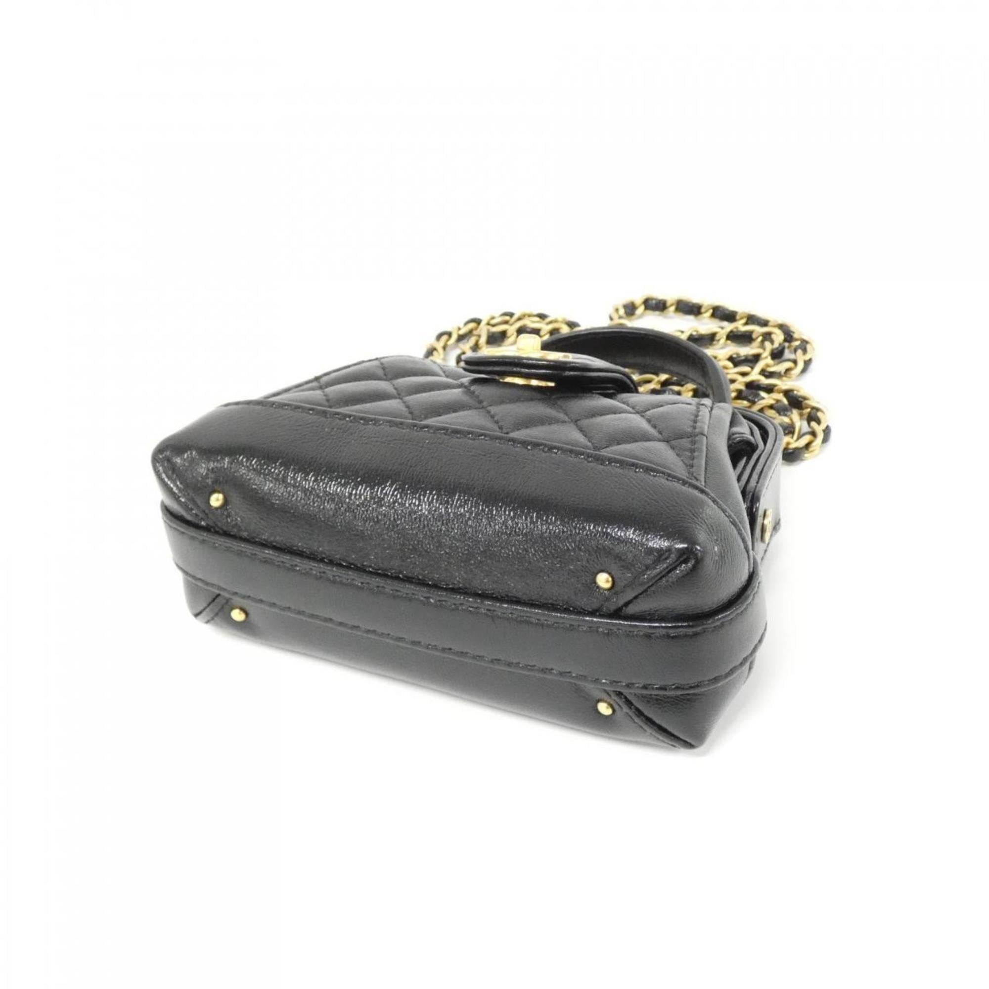 Chanel Black Leather Shoulder Bag