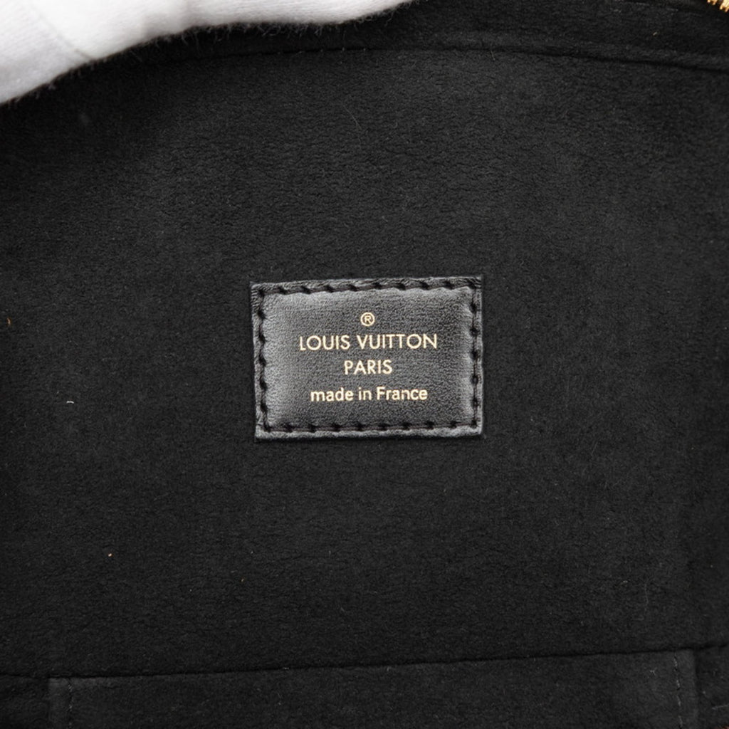 Louis Vuitton Black Brown Pvc Leather Shoulder Bag Vanity Bag