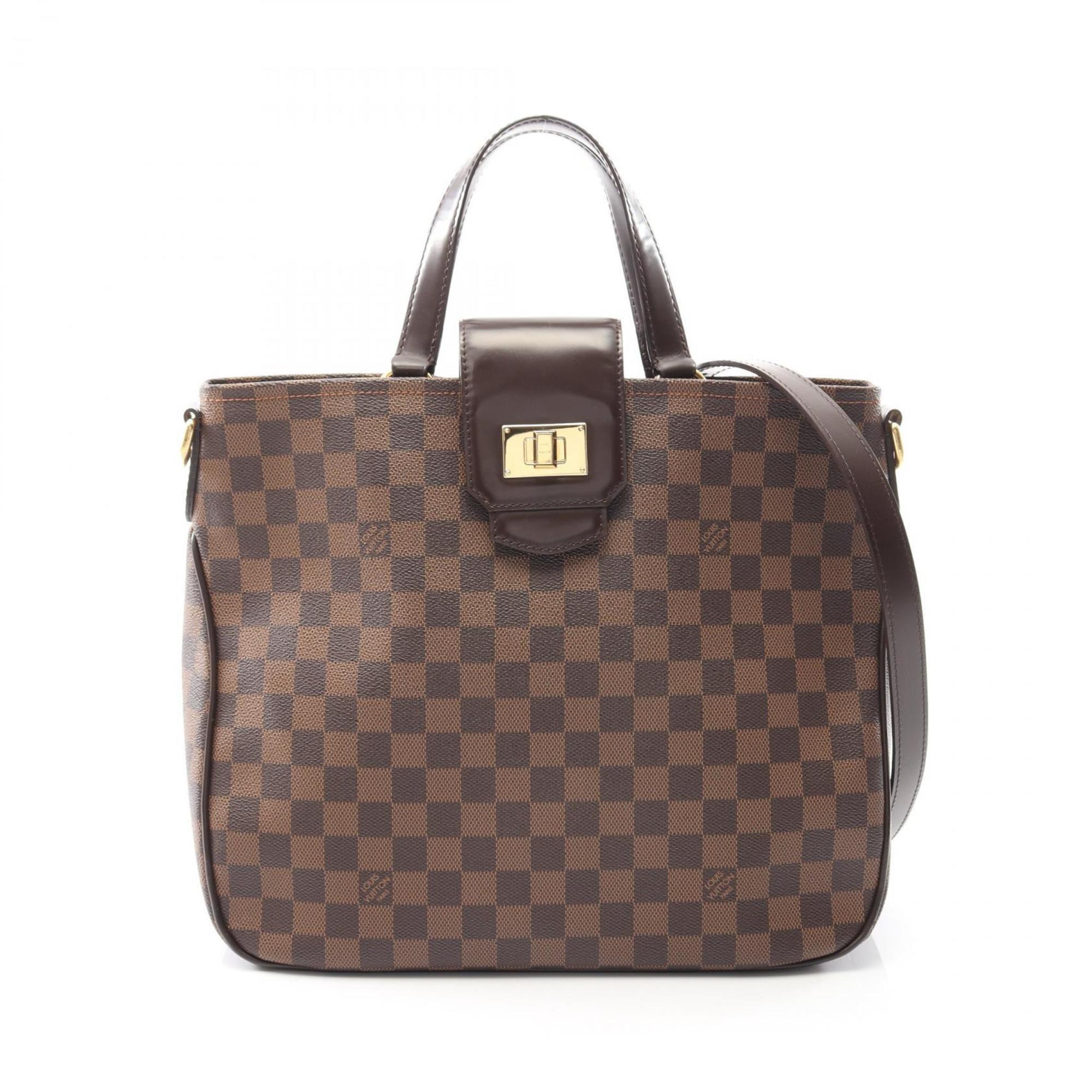 Louis Vuitton Brown Damier Canvas Rose Coated Canvas Handbag
